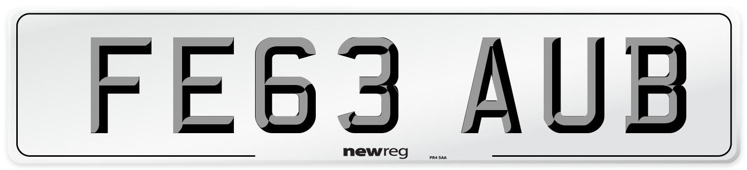 FE63 AUB Number Plate from New Reg